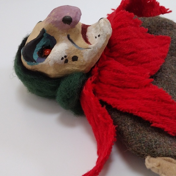 Vintage Clay Character Hand Puppet Glove Marionette Wich Ghoul Oddity Gothic - Picture 3 of 12